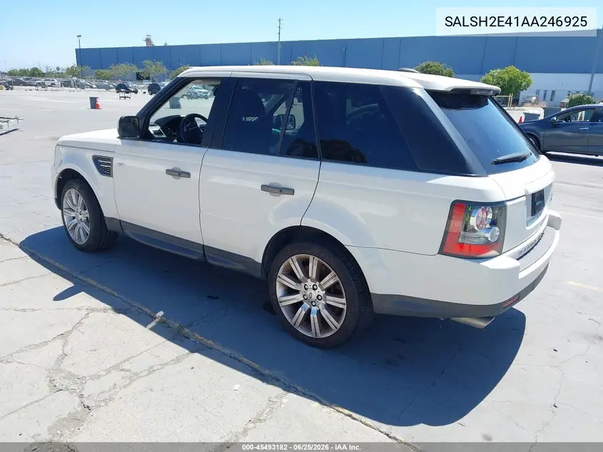 2010 Land Rover Range Rover Sport Supercharged VIN: SALSH2E41AA246925 Lot: 45493182
