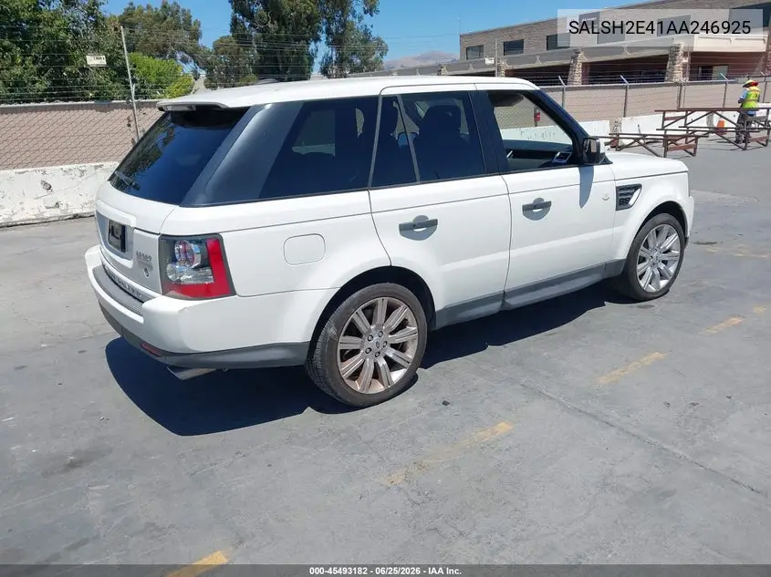 2010 Land Rover Range Rover Sport Supercharged VIN: SALSH2E41AA246925 Lot: 45493182