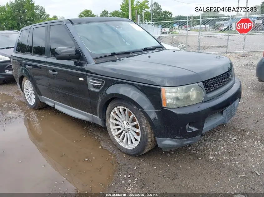 2011 Land Rover Range Rover Sport Hse VIN: SALSF2D46BA272283 Lot: 45483710