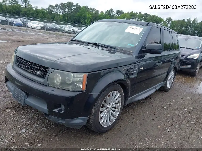 2011 Land Rover Range Rover Sport Hse VIN: SALSF2D46BA272283 Lot: 45483710