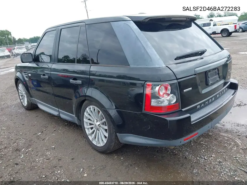 2011 Land Rover Range Rover Sport Hse VIN: SALSF2D46BA272283 Lot: 45483710