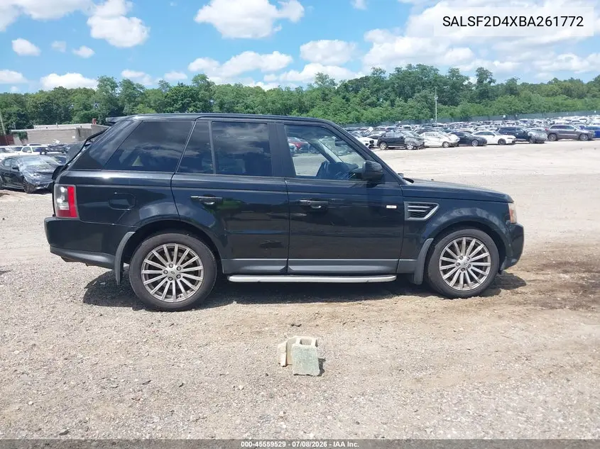 2011 Land Rover Range Rover Sport Hse VIN: SALSF2D4XBA261772 Lot: 45559529
