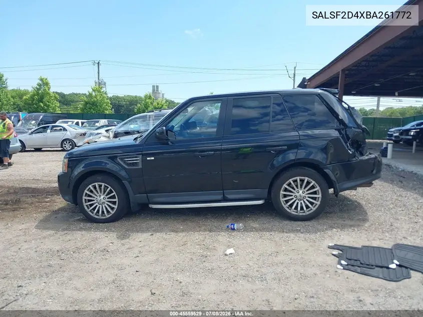 2011 Land Rover Range Rover Sport Hse VIN: SALSF2D4XBA261772 Lot: 45559529