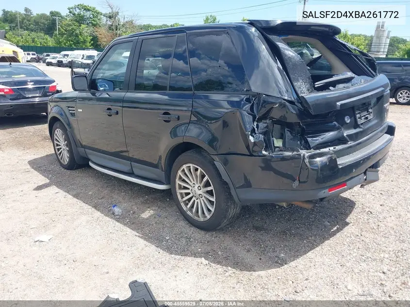 2011 Land Rover Range Rover Sport Hse VIN: SALSF2D4XBA261772 Lot: 45559529