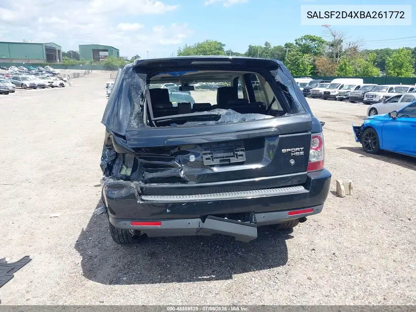 2011 Land Rover Range Rover Sport Hse VIN: SALSF2D4XBA261772 Lot: 45559529