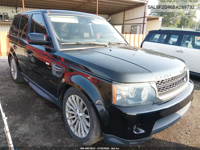 2011 Land Rover Range Rover Sport Hse VIN: SALSF2D46BA289732 Lot: 45670632