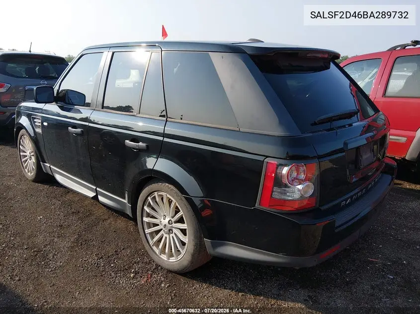 2011 Land Rover Range Rover Sport Hse VIN: SALSF2D46BA289732 Lot: 45670632