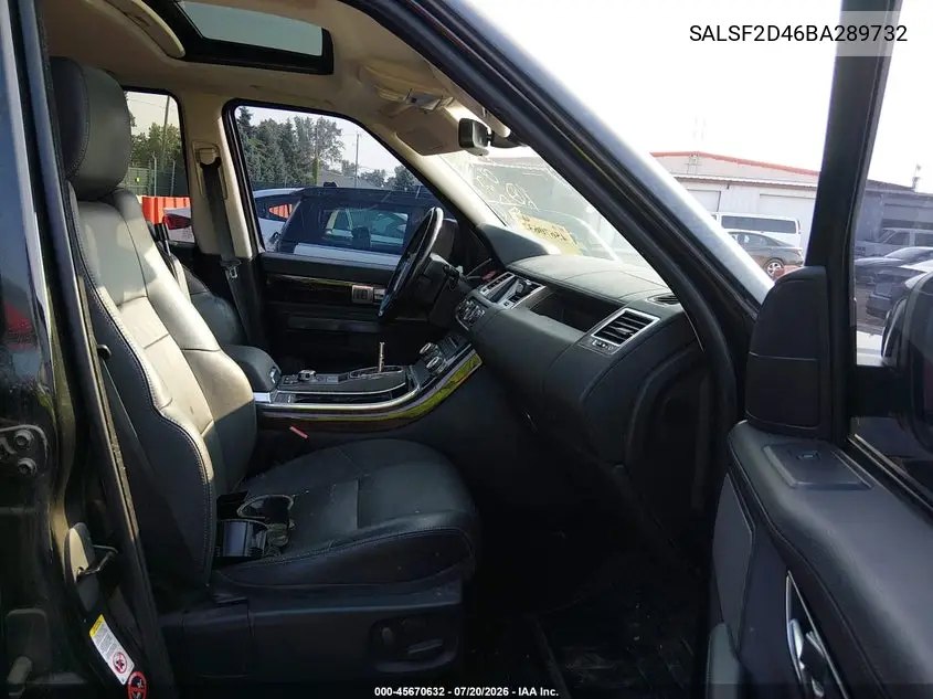 2011 Land Rover Range Rover Sport Hse VIN: SALSF2D46BA289732 Lot: 45670632