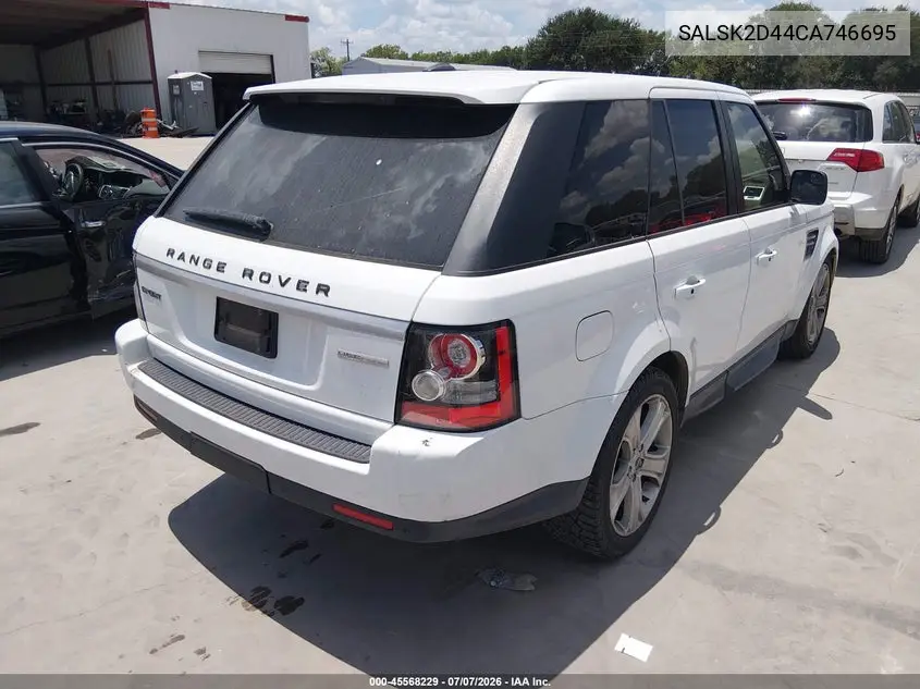 2012 Land Rover Range Rover Sport Hse VIN: SALSK2D44CA746695 Lot: 45568229
