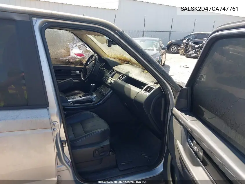 2012 Land Rover Range Rover Sport Hse VIN: SALSK2D47CA747761 Lot: 45576778