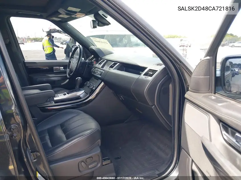 2012 Land Rover Range Rover Sport Hse VIN: SALSK2D48CA721816 Lot: 45643660