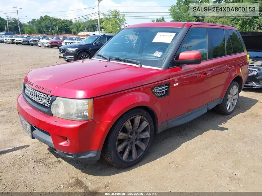 2013 Land Rover Range Rover Sport Supercharged VIN: SALSH2E4XDA800158 Lot: 45490960