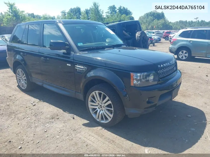 2013 Land Rover Range Rover Sport Hse VIN: SALSK2D44DA765104 Lot: 45528151