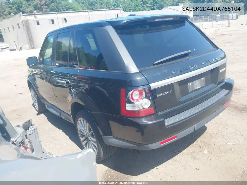 2013 Land Rover Range Rover Sport Hse VIN: SALSK2D44DA765104 Lot: 45528151