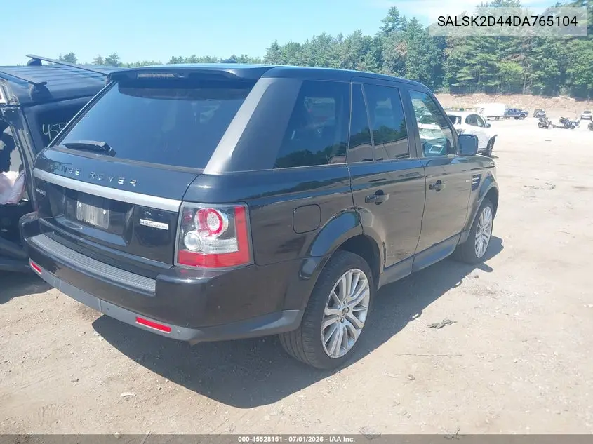 2013 Land Rover Range Rover Sport Hse VIN: SALSK2D44DA765104 Lot: 45528151