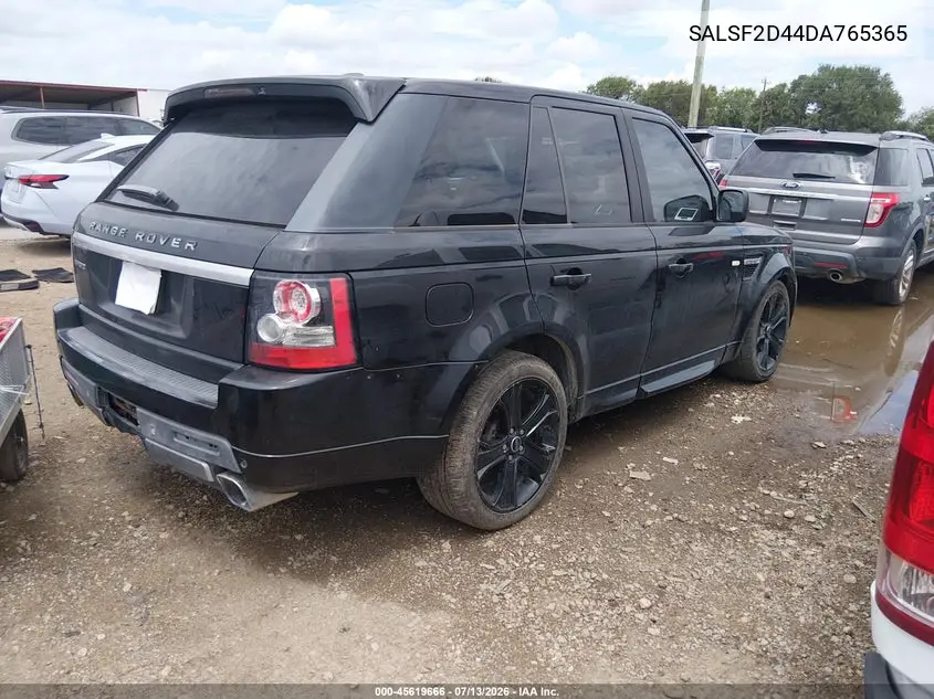 2013 Land Rover Range Rover Sport Hse VIN: SALSF2D44DA765365 Lot: 45619666