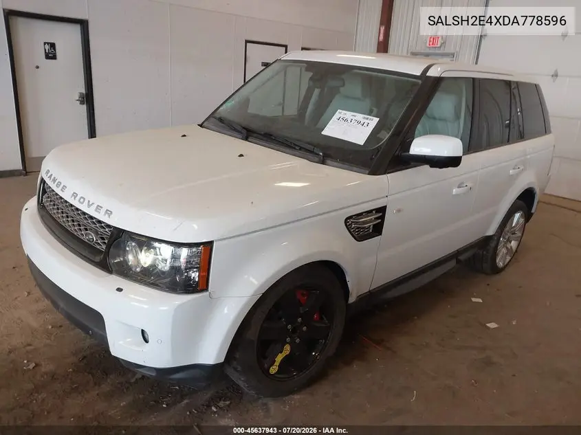 2013 Land Rover Range Rover Sport Supercharged VIN: SALSH2E4XDA778596 Lot: 45637943