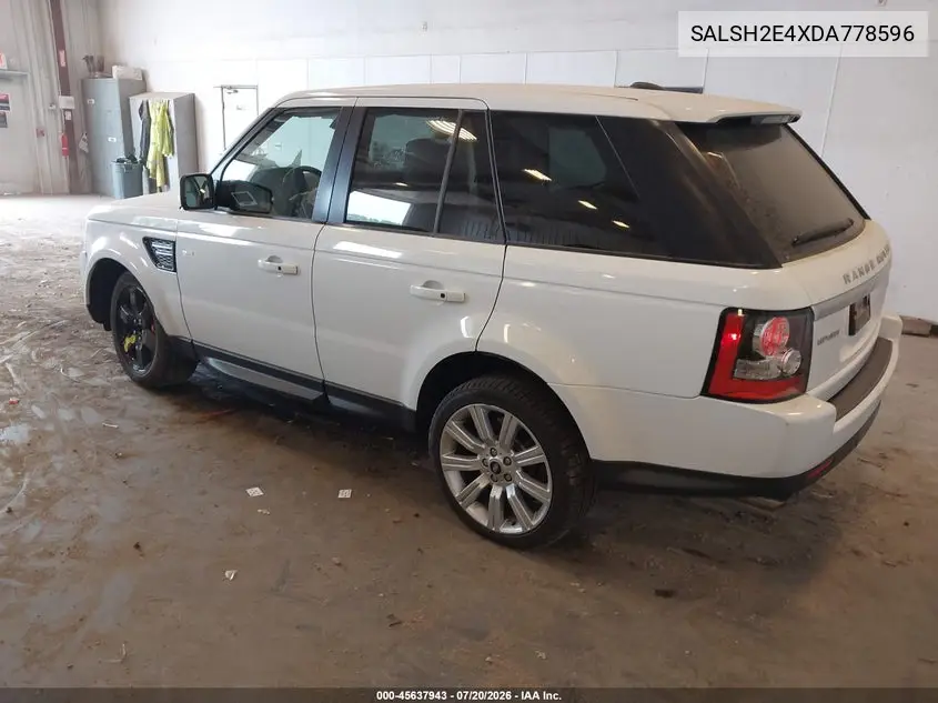 2013 Land Rover Range Rover Sport Supercharged VIN: SALSH2E4XDA778596 Lot: 45637943