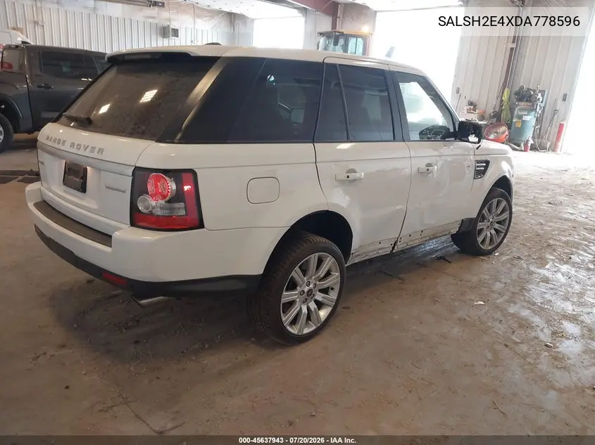 2013 Land Rover Range Rover Sport Supercharged VIN: SALSH2E4XDA778596 Lot: 45637943