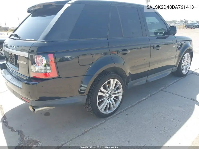 2013 Land Rover Range Rover Sport Hse VIN: SALSK2D48DA761413 Lot: 45678531