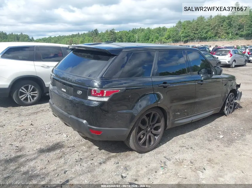 2014 Land Rover Range Rover Sport 3.0L V6 Supercharged Hse VIN: SALWR2WFXEA371667 Lot: 45348753