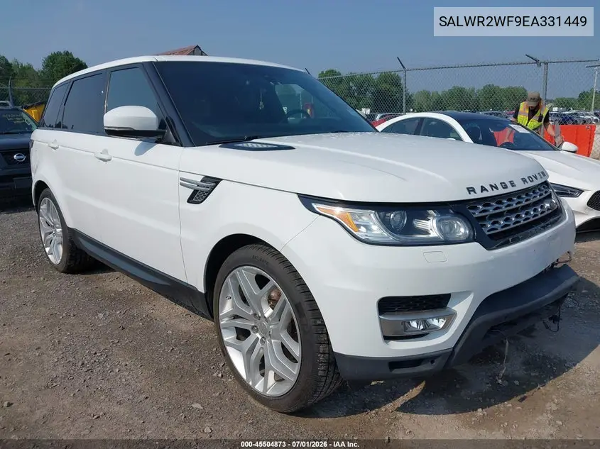 2014 Land Rover Range Rover Sport 3.0L V6 Supercharged Hse VIN: SALWR2WF9EA331449 Lot: 45504873