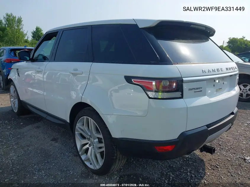 2014 Land Rover Range Rover Sport 3.0L V6 Supercharged Hse VIN: SALWR2WF9EA331449 Lot: 45504873