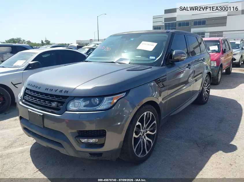 2014 Land Rover Range Rover Sport 3.0L V6 Supercharged Hse VIN: SALWR2VF1EA300116 Lot: 45570740