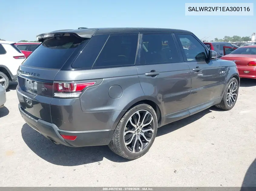 2014 Land Rover Range Rover Sport 3.0L V6 Supercharged Hse VIN: SALWR2VF1EA300116 Lot: 45570740