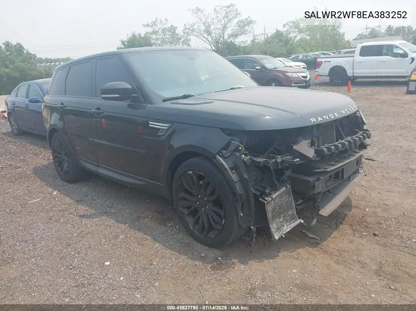 2014 Land Rover Range Rover Sport 3.0L V6 Supercharged Hse VIN: SALWR2WF8EA383252 Lot: 45627790