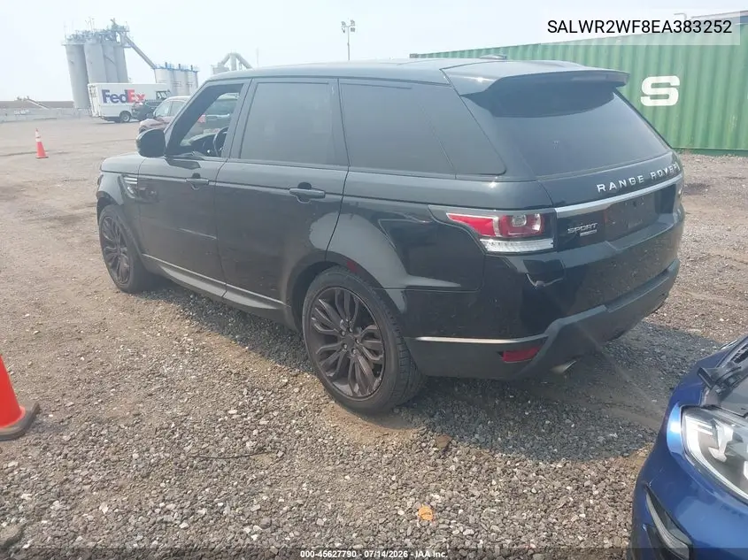 2014 Land Rover Range Rover Sport 3.0L V6 Supercharged Hse VIN: SALWR2WF8EA383252 Lot: 45627790