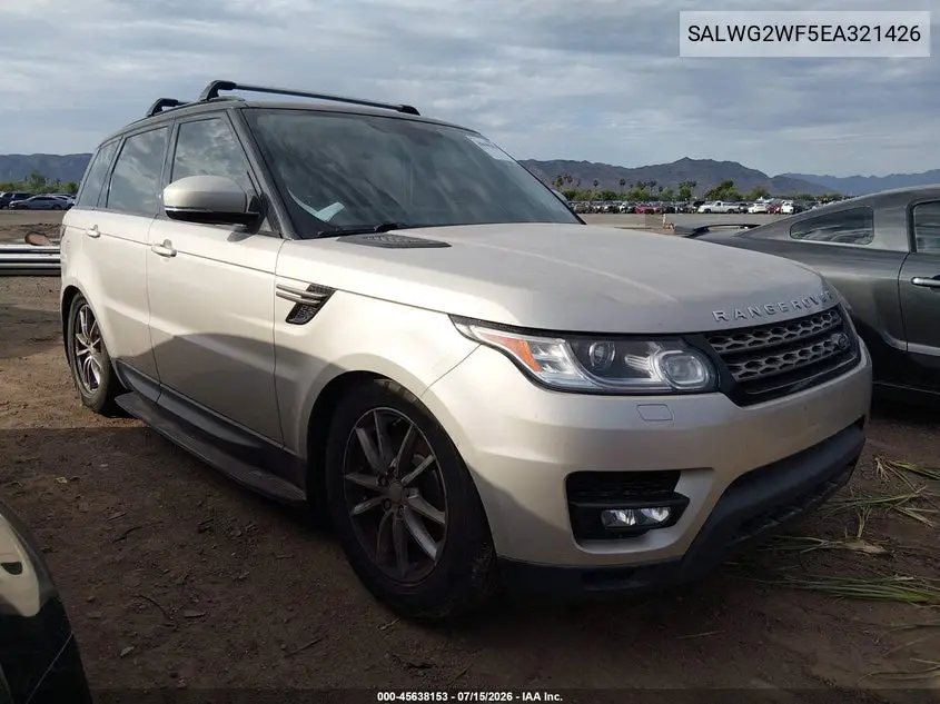 2014 Land Rover Range Rover Sport 3.0L V6 Supercharged Hse/3.0L V6 Supercharged Se VIN: SALWG2WF5EA321426 Lot: 45638153
