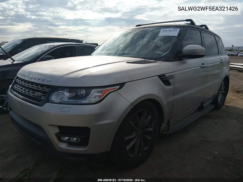 2014 Land Rover Range Rover Sport 3.0L V6 Supercharged Hse/3.0L V6 Supercharged Se VIN: SALWG2WF5EA321426 Lot: 45638153