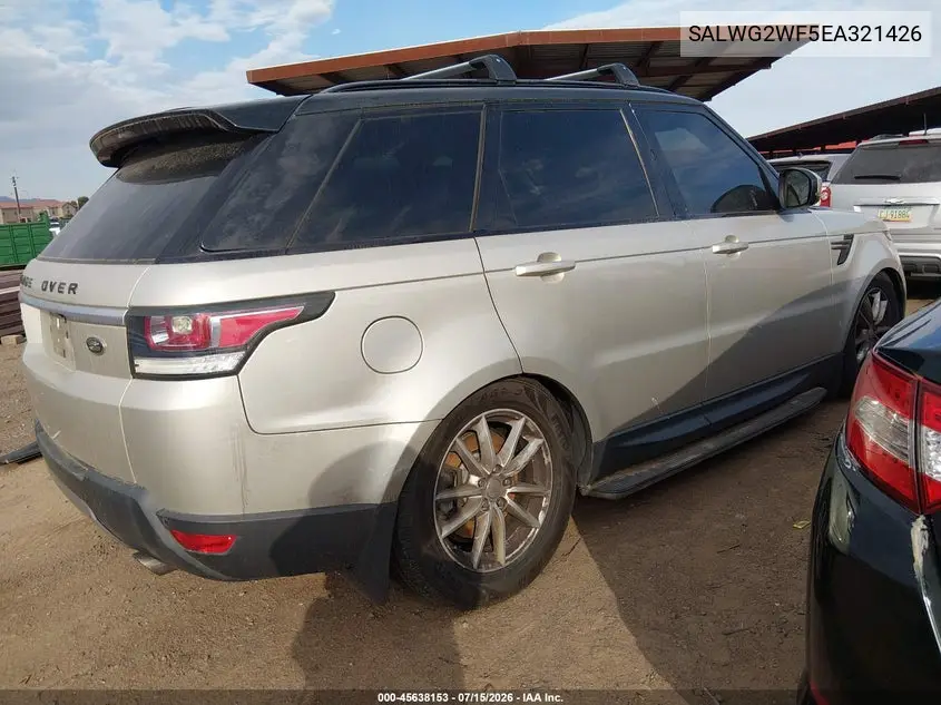 2014 Land Rover Range Rover Sport 3.0L V6 Supercharged Hse/3.0L V6 Supercharged Se VIN: SALWG2WF5EA321426 Lot: 45638153