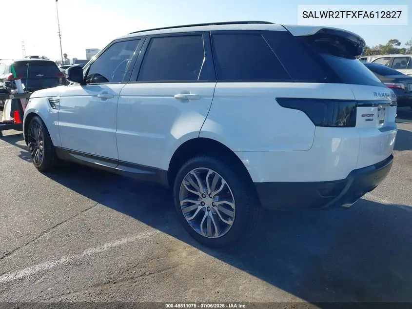 2015 Land Rover Range Rover Sport 5.0L V8 Supercharged VIN: SALWR2TFXFA612827 Lot: 45511075