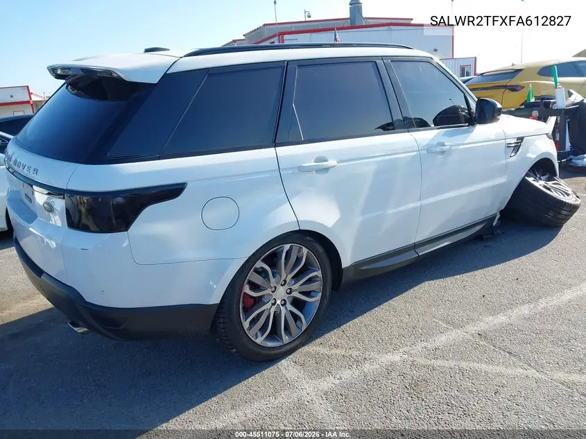 2015 Land Rover Range Rover Sport 5.0L V8 Supercharged VIN: SALWR2TFXFA612827 Lot: 45511075
