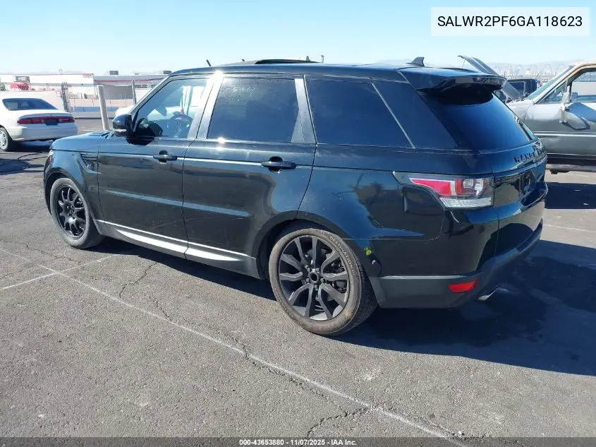 SALWR2PF6GA118623 2016 Land Rover Range Rover Sport 3.0L V6 Supercharged Hse