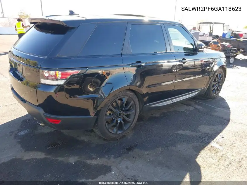 SALWR2PF6GA118623 2016 Land Rover Range Rover Sport 3.0L V6 Supercharged Hse