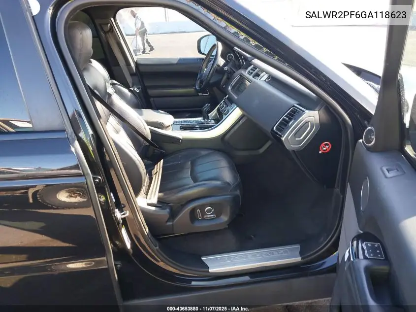 SALWR2PF6GA118623 2016 Land Rover Range Rover Sport 3.0L V6 Supercharged Hse