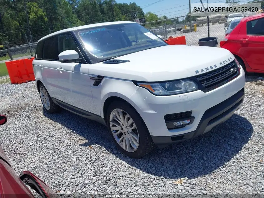 2016 Land Rover Range Rover Sport 3.0L V6 Supercharged Se VIN: SALWG2PF4GA659420 Lot: 45107082