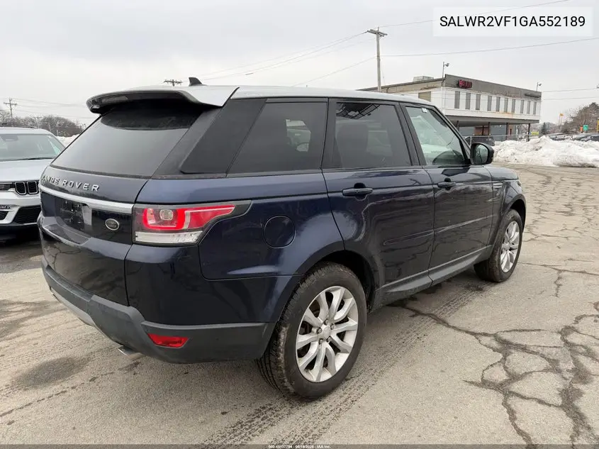 SALWR2VF1GA552189 2016 Land Rover Range Rover Sport 3.0L V6 Supercharged Hse