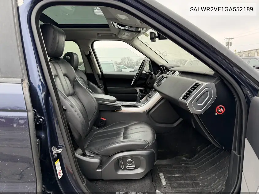 SALWR2VF1GA552189 2016 Land Rover Range Rover Sport 3.0L V6 Supercharged Hse