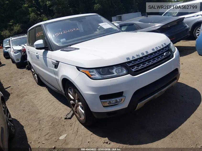 2016 Land Rover Range Rover Sport 5.0L V8 Supercharged/5.0L V8 Supercharged Dynamic VIN: SALWR2EF1GA562799 Lot: 45424022