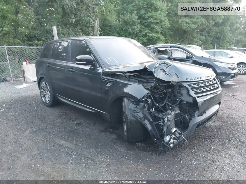 2016 Land Rover Range Rover Sport VIN: SALWR2EF8GA588770 Lot: 45518210