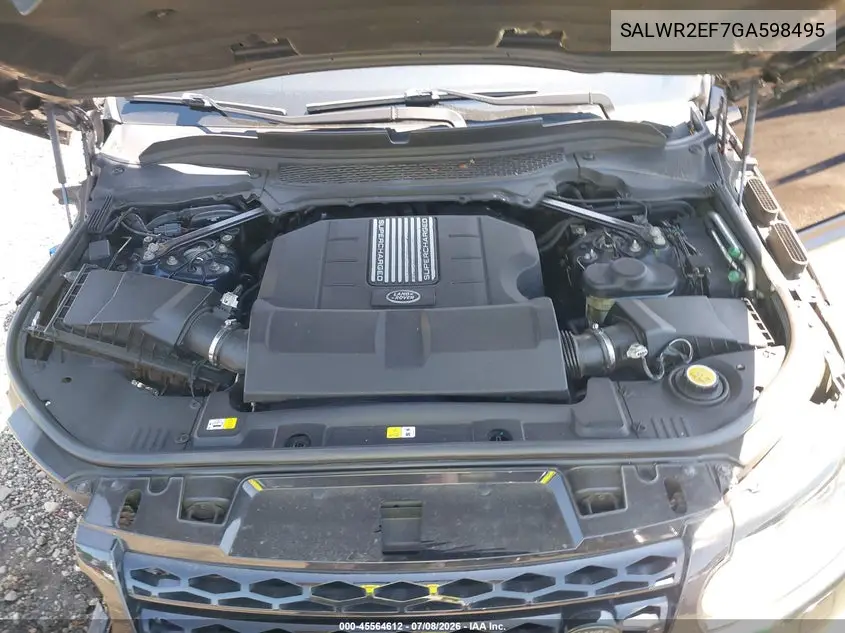 2016 Land Rover Range Rover Sport 5.0L V8 Supercharged/5.0L V8 Supercharged Dynamic VIN: SALWR2EF7GA598495 Lot: 45564612