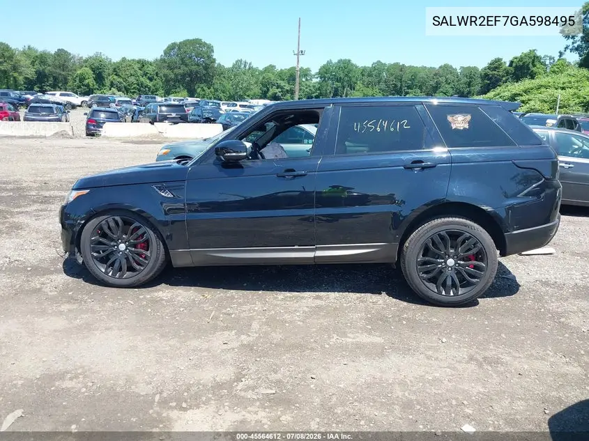 2016 Land Rover Range Rover Sport 5.0L V8 Supercharged/5.0L V8 Supercharged Dynamic VIN: SALWR2EF7GA598495 Lot: 45564612