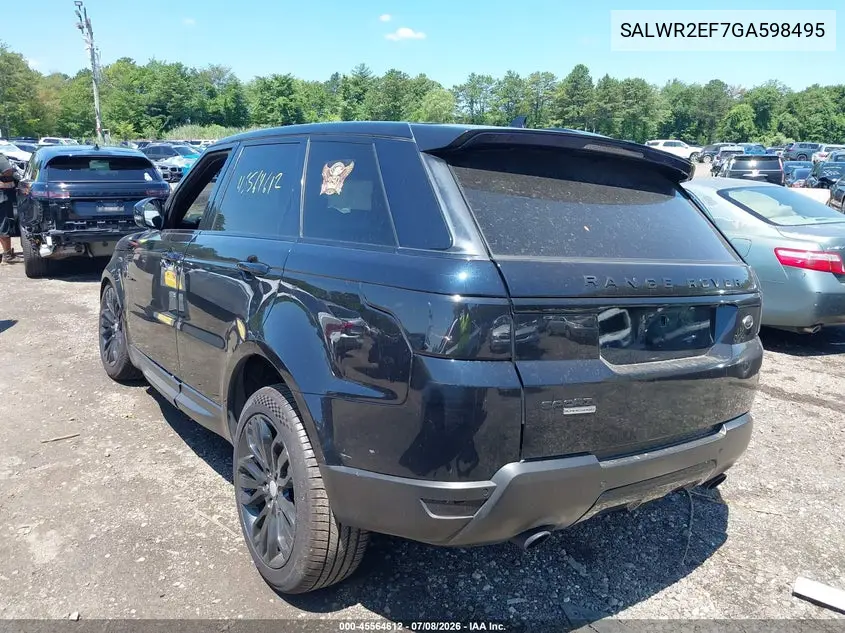 2016 Land Rover Range Rover Sport 5.0L V8 Supercharged/5.0L V8 Supercharged Dynamic VIN: SALWR2EF7GA598495 Lot: 45564612