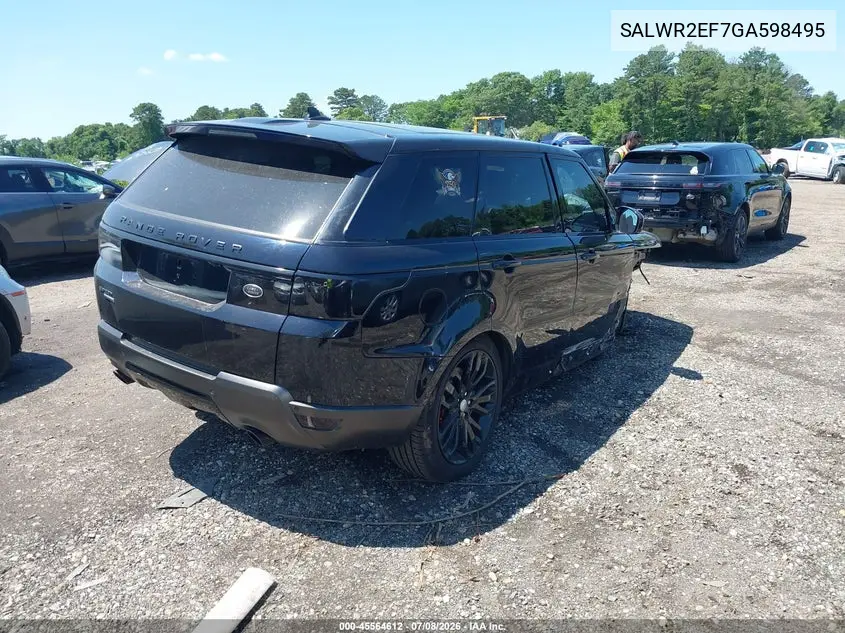 2016 Land Rover Range Rover Sport 5.0L V8 Supercharged/5.0L V8 Supercharged Dynamic VIN: SALWR2EF7GA598495 Lot: 45564612