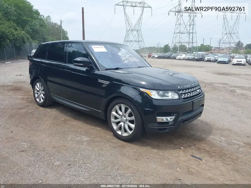 2016 Land Rover Range Rover Sport 3.0L V6 Supercharged Hse VIN: SALWR2PF9GA592761 Lot: 45607128
