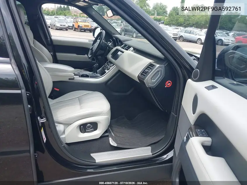 2016 Land Rover Range Rover Sport 3.0L V6 Supercharged Hse VIN: SALWR2PF9GA592761 Lot: 45607128